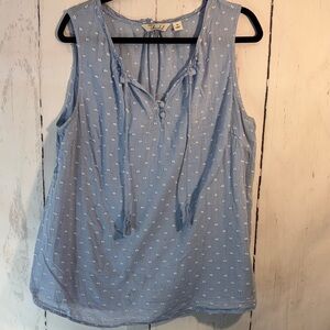 Marrakech Summer Casual Light Blue Sleeveless Top